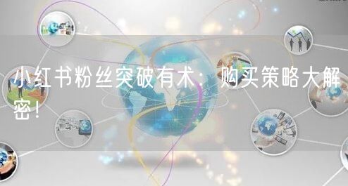 小红书粉丝突破有术：购买策略大解密！