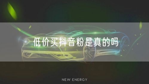 低价买抖音粉是真的吗