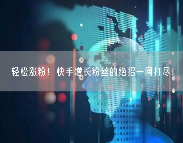 轻松涨粉！快手增长粉丝的绝招一网打尽！