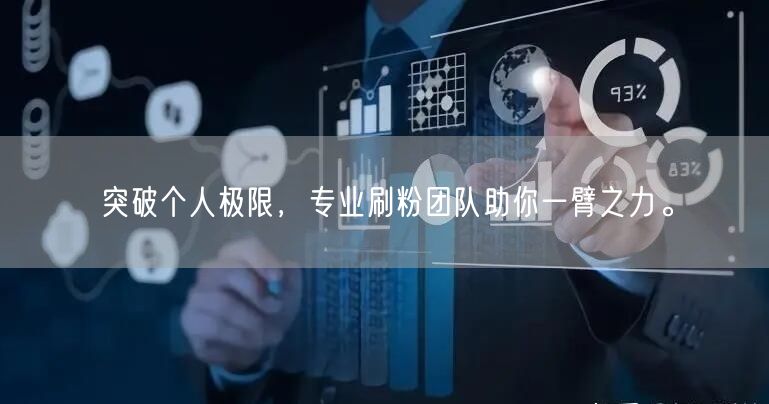 突破个人极限，专业刷粉团队助你一臂之力。