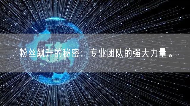 粉丝飙升的秘密：专业团队的强大力量。
