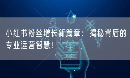 小红书粉丝增长新篇章：揭秘背后的专业运营智慧！