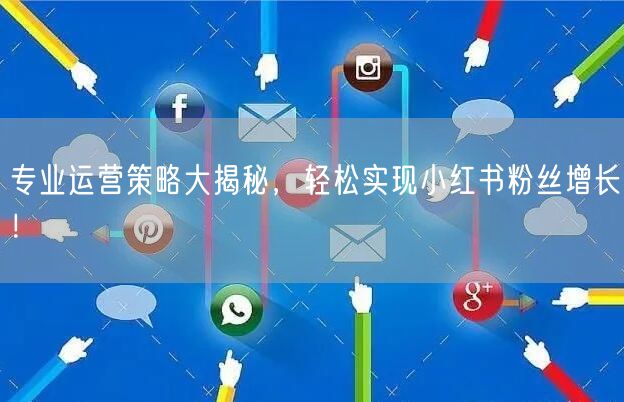 专业运营策略大揭秘，轻松实现小红书粉丝增长！