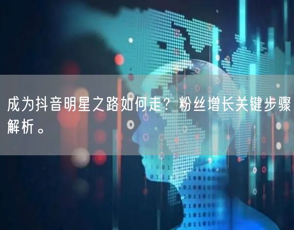 成为抖音明星之路如何走？粉丝增长关键步骤解析。