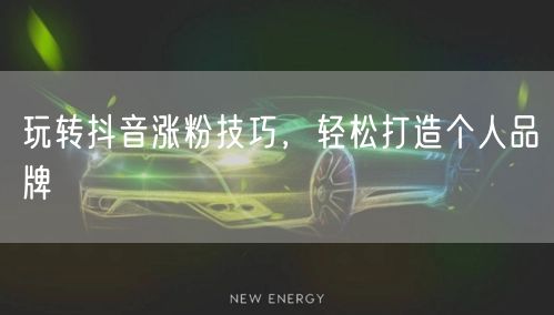 玩转抖音涨粉技巧，轻松打造个人品牌