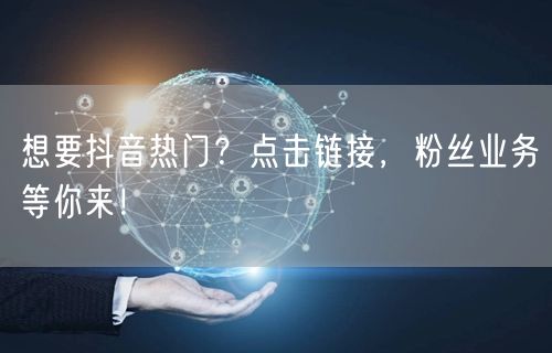 想要抖音热门？点击链接，粉丝业务等你来！