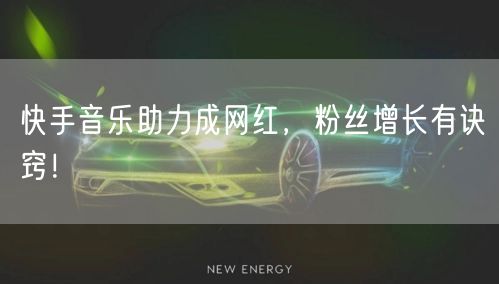 快手音乐助力成网红，粉丝增长有诀窍！