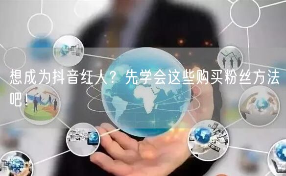 想成为抖音红人？先学会这些购买粉丝方法吧！