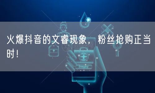 火爆抖音的文睿现象，粉丝抢购正当时！