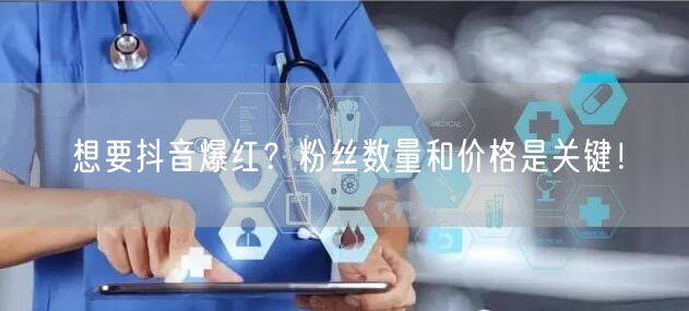 想要抖音爆红？粉丝数量和价格是关键！