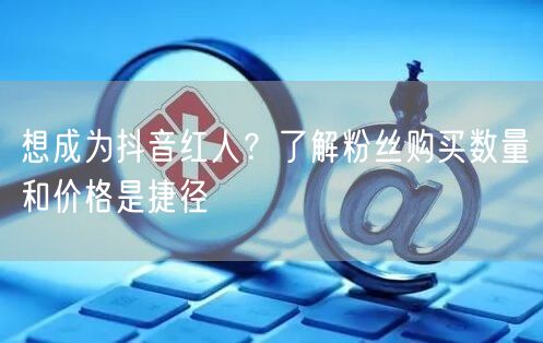 想成为抖音红人？了解粉丝购买数量和价格是捷径