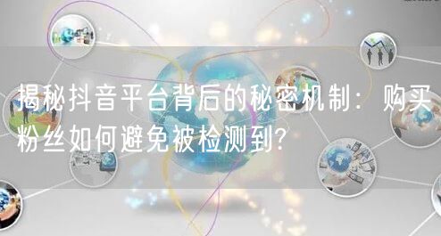 揭秘抖音平台背后的秘密机制：购买粉丝如何避免被检测到?