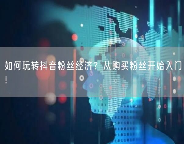 如何玩转抖音粉丝经济？从购买粉丝开始入门！
