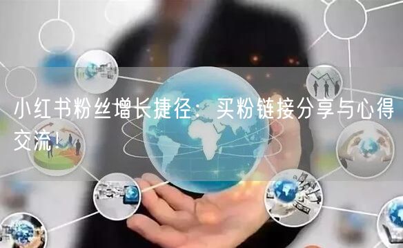 小红书粉丝增长捷径：买粉链接分享与心得交流！