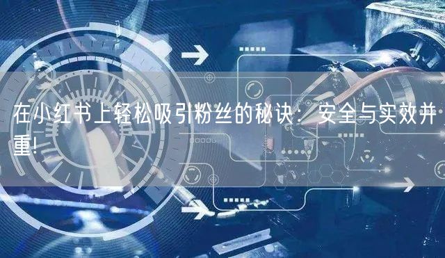 在小红书上轻松吸引粉丝的秘诀：安全与实效并重!
