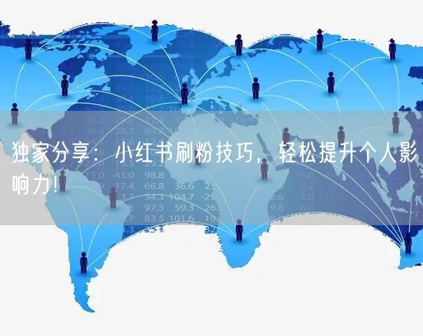 独家分享：小红书刷粉技巧，轻松提升个人影响力！