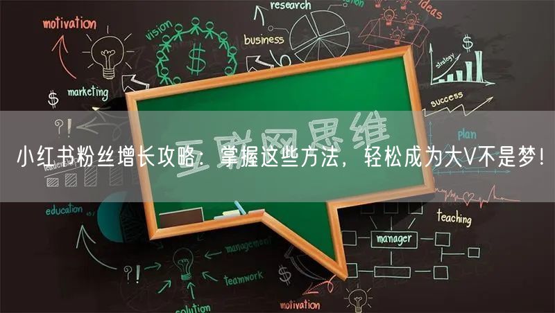 小红书粉丝增长攻略：掌握这些方法，轻松成为大V不是梦！