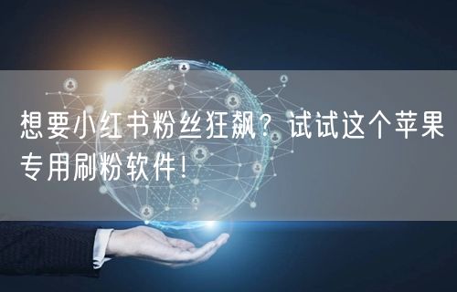 想要小红书粉丝狂飙？试试这个苹果专用刷粉软件！