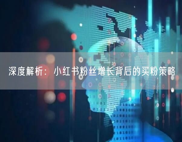 深度解析：小红书粉丝增长背后的买粉策略