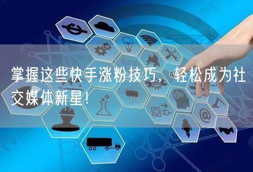 掌握这些快手涨粉技巧，轻松成为社交媒体新星！