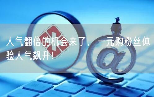人气翻倍的机会来了，一元购粉丝体验人气飙升！