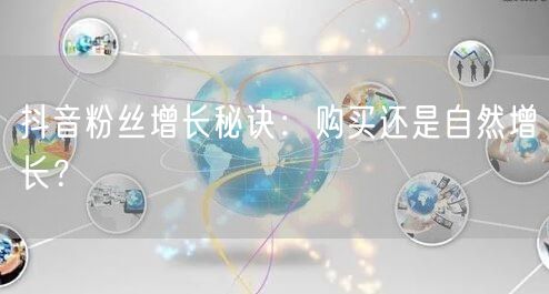 抖音粉丝增长秘诀：购买还是自然增长？