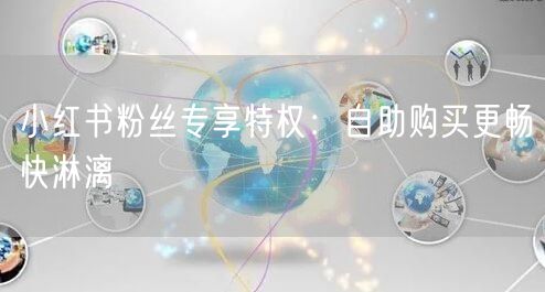 小红书粉丝专享特权：自助购买更畅快淋漓