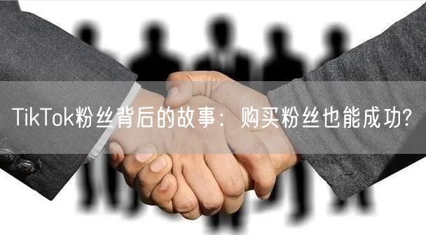 TikTok粉丝背后的故事：购买粉丝也能成功?