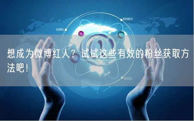 想成为微博红人？试试这些有效的粉丝获取方法吧！