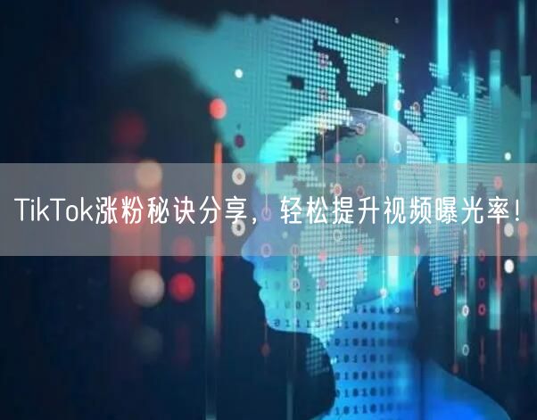 TikTok涨粉秘诀分享，轻松提升视频曝光率！