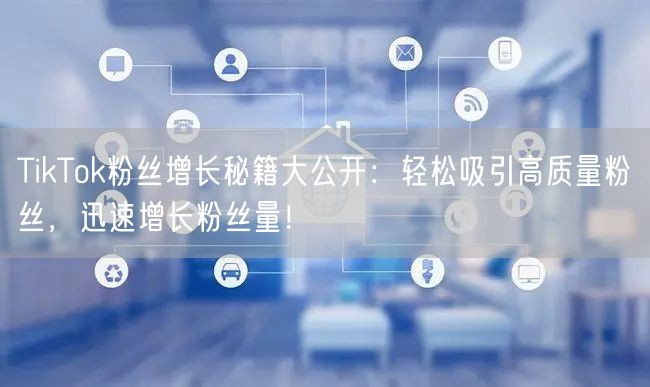 TikTok粉丝增长秘籍大公开：轻松吸引高质量粉丝，迅速增长粉丝量！