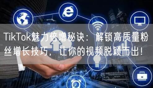 TikTok魅力倍增秘诀：解锁高质量粉丝增长技巧，让你的视频脱颖而出！