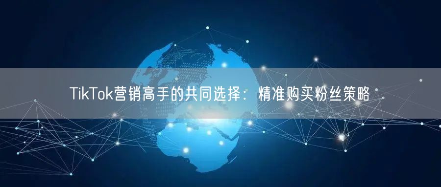 TikTok营销高手的共同选择：精准购买粉丝策略