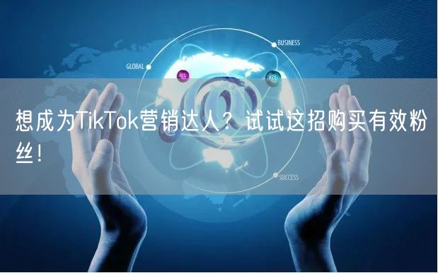 想成为TikTok营销达人？试试这招购买有效粉丝！