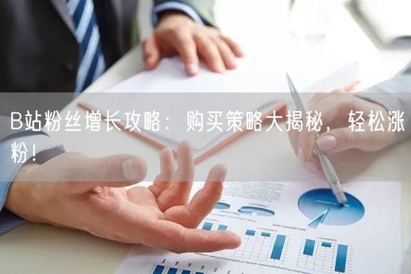 B站粉丝增长攻略：购买策略大揭秘，轻松涨粉！