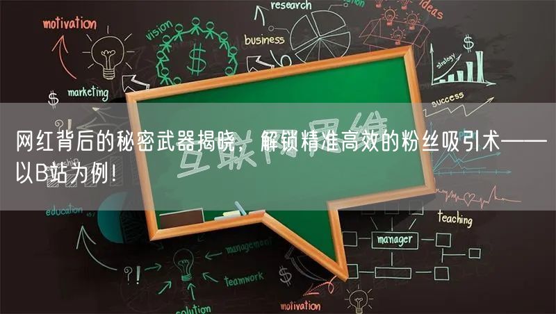 网红背后的秘密武器揭晓，解锁精准高效的粉丝吸引术——以B站为例！