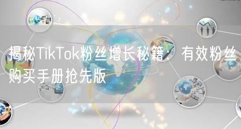 揭秘TikTok粉丝增长秘籍：有效粉丝购买手册抢先版