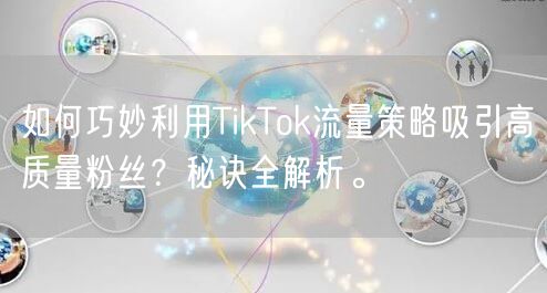 如何巧妙利用TikTok流量策略吸引高质量粉丝？秘诀全解析。