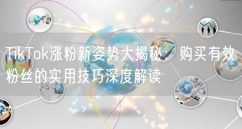 TikTok涨粉新姿势大揭秘：购买有效粉丝的实用技巧深度解读