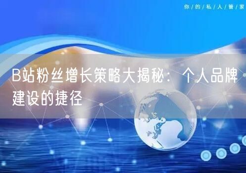 B站粉丝增长策略大揭秘：个人品牌建设的捷径
