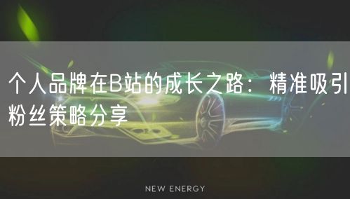 个人品牌在B站的成长之路：精准吸引粉丝策略分享