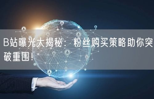 B站曝光大揭秘：粉丝购买策略助你突破重围！