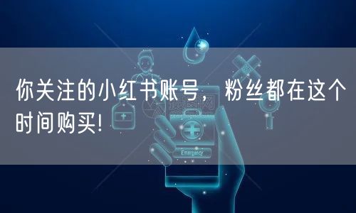 你关注的小红书账号，粉丝都在这个时间购买!