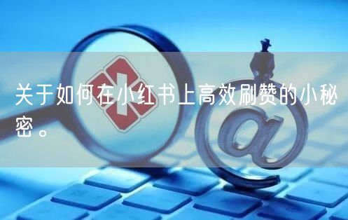 关于如何在小红书上高效刷赞的小秘密。