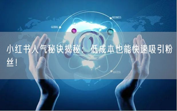 小红书人气秘诀揭秘：低成本也能快速吸引粉丝！