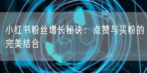 小红书粉丝增长秘诀：点赞与买粉的完美结合