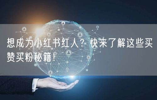 想成为小红书红人？快来了解这些买赞买粉秘籍！
