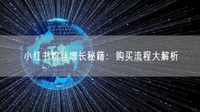 小红书粉丝增长秘籍：购买流程大解析
