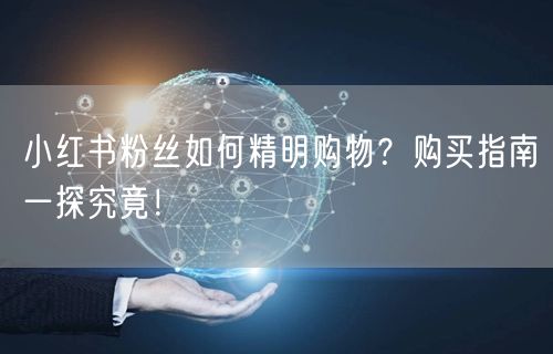 小红书粉丝如何精明购物？购买指南一探究竟！