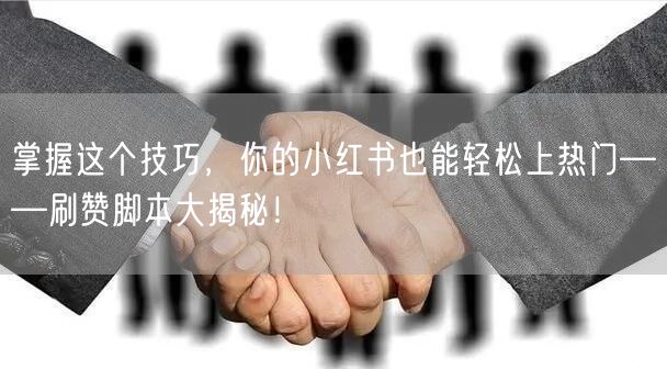 掌握这个技巧，你的小红书也能轻松上热门——刷赞脚本大揭秘！